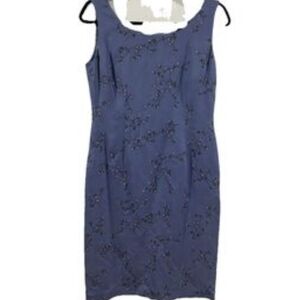 Rena Rowan Blue Floral Midi Dress